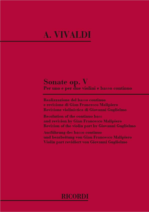 6 Sonate Per Violino E B.C. Op. V - housle a klavír